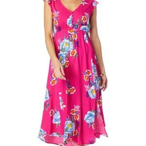 Jessica Simpson Gabbie Hi-Low Dress Pink Floral, Size XS Petite & 1X NWT